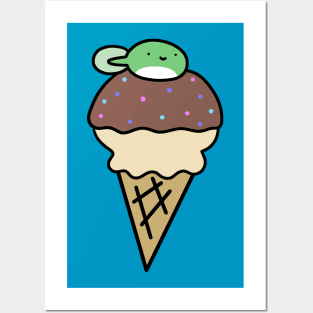 Tadpole Icecream Cone Posters and Art